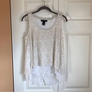WHBM Sleeveless Layered Top Size Small EUC